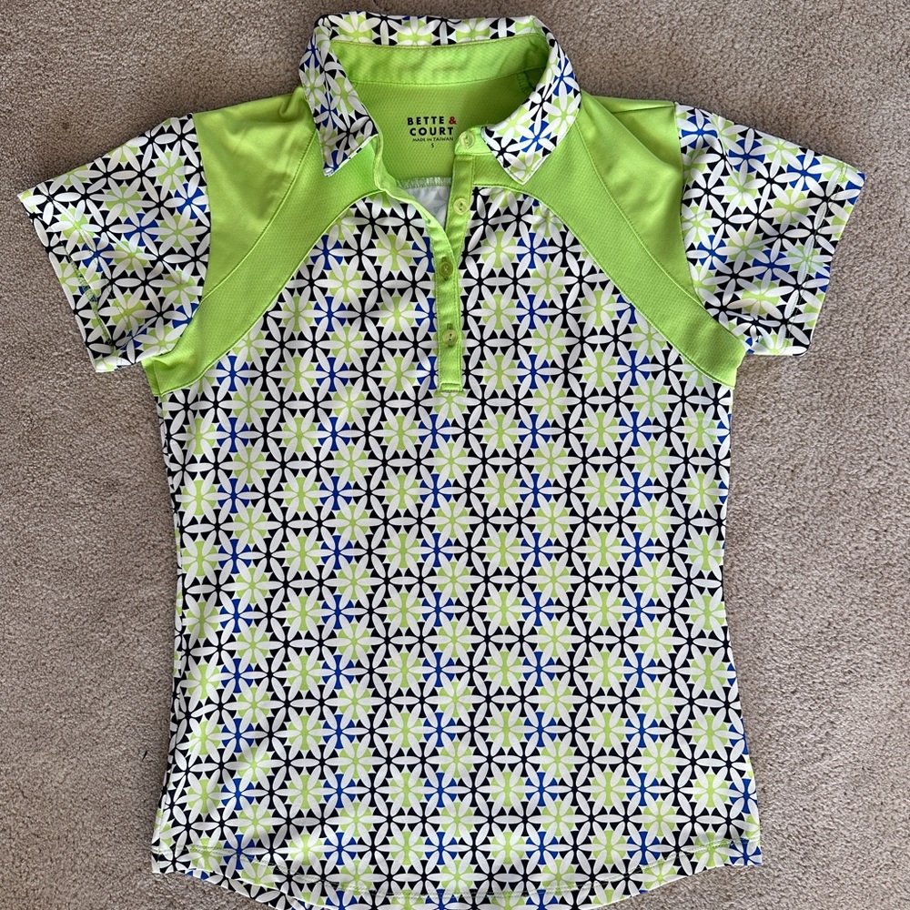 Bette & Court Patterned Polo Style Shirt
